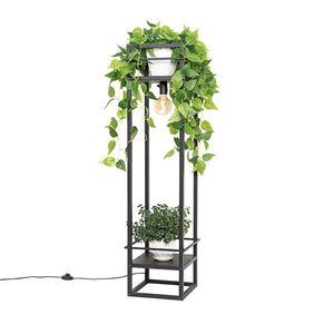 Priemyselná stojaca lampa čierna - Cage Rack vyobraziť