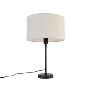 Stolná lampa čierna nastaviteľná so svetlosivým tienidlom 35 cm - Parte vyobraziť