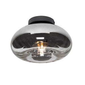 Inteligentné stropné svietidlo čierne s dymovým sklom vrátane WiFi P45 - Ayesha vyobraziť