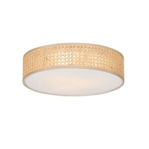 Inteligentné stropné svietidlo ratan 40 cm 3-svetlá vrátane 3 Wifi P45 - Tromma vyobraziť