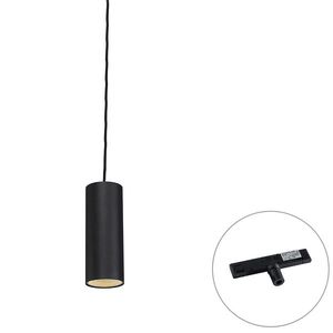 Design hanglamp zwart incl. rail adapter 1-fase - Slimline Tubo vyobraziť