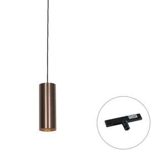 Design hanglamp donkerbrons incl. rail adapter 1-fase - Slimline Tubo vyobraziť