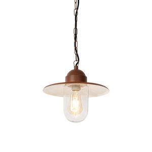 Moderné vonkajšie závesné svietidlo hrdzavohnedé IP44 - Kansas vyobraziť