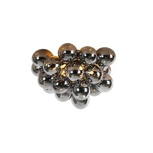 Inteligentné stropné svietidlo čierne s dymovým sklom vrátane 6 Wifi G9 - Uvas vyobraziť