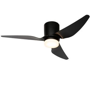 Stropný ventilátor čierny 123 cm vrátane LED stmievateľný s diaľkovým ovládaním - Patty vyobraziť