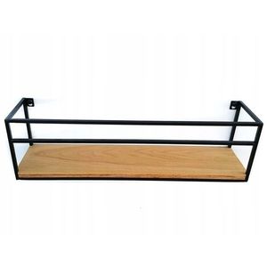 Nástěnná police Kisa 60 cm černá/hnědá vyobraziť