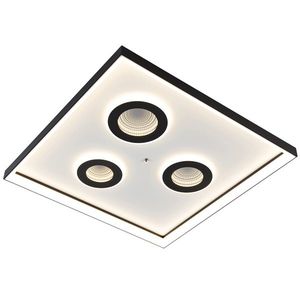 Dizajnové stropné svietidlo čierne vrátane stmievateľného LED s diaľkovým ovládaním - Dune vyobraziť