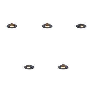 Sada 5 moderných zemných bodových svetiel čierna vrátane LED IP67 - Linsey vyobraziť