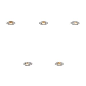 Sada 5 moderných zemných reflektorov hliníkových vrátane LED IP67 - Linsey vyobraziť