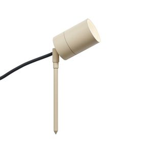 Bodové svietidlo s hrotom krémové GU10 50 mm nastaviteľné IP44 vrátane kábla a zástrčky - Solo vyobraziť