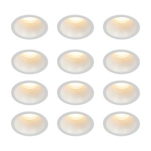 Sada 12 vstavaných bodových svetiel bielych GU10 35 mm IP44 - Dept vyobraziť