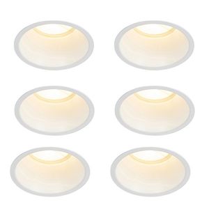Sada 6 vstavaných bodových svetiel bielych GU10 70 mm IP44 - Dept vyobraziť