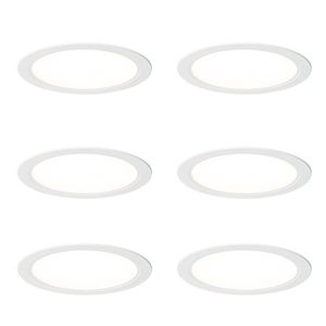 Sada 6 zapustených bodových svetiel biela 14, 5 cm vrátane LED nastaviteľných v Kelvinoch s prepínačom Dip - Stephanie vyobraziť