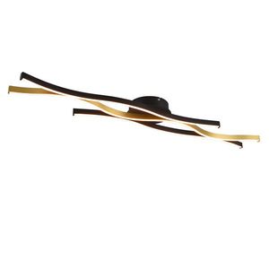 Design plafondlamp zwart met goud incl. LED dimbaar - Blaze vyobraziť