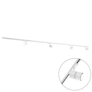 Moderný 3-fázový koľajnicový systém biely so 4 reflektormi 3000-4000K - Ruler 38 vyobraziť