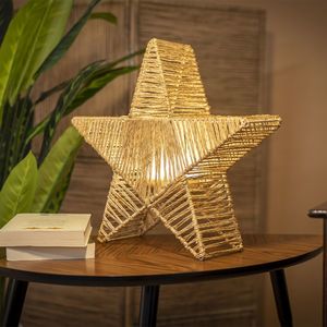 Vianočná stojacia lampa hnedá 40 cm vrátane LED IP54 nabíjateľná - Sisine vyobraziť