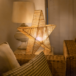 Vianočná stojaca lampa hnedá 60 cm s LED IP54 nabíjateľná - Sisine vyobraziť