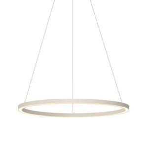 Dizajnové závesné svietidlo béžové 80 cm vrátane LED s 3-stupňovým stmievaním - Girello vyobraziť