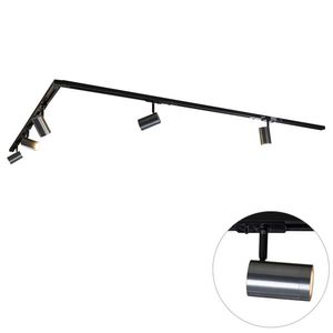 Moderný koľajnicový systém s 5 reflektormi v antracitovej farbe - Iconic Jeana vyobraziť
