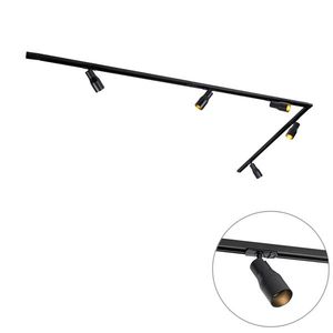Moderný koľajnicový systém s 5 bodovými svetlami čierny 1-fázový - Iconic Kohua vyobraziť