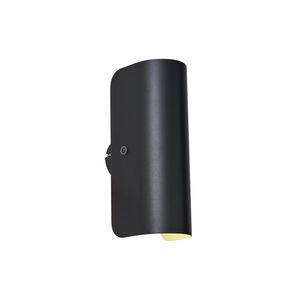 Moderné nástenné svietidlo čierne 2-svetlá - Gotthard vyobraziť