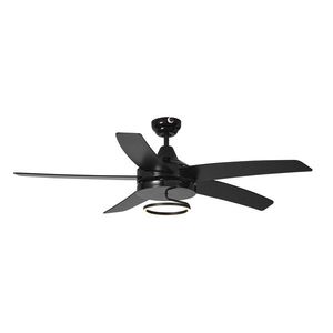 Stropný ventilátor čierny 132 cm vrátane LED s diaľkovým ovládaním - Cool Anello vyobraziť