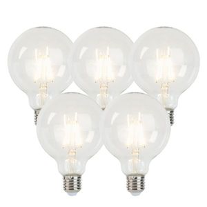 Sada 5 stmievateľných LED žiaroviek E27 G95 5W 470lm 2700K vyobraziť