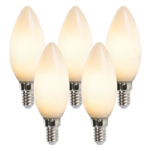 Sada 5 LED sviečkových žiaroviek E14 B35 2W 180lm 2350K vyobraziť