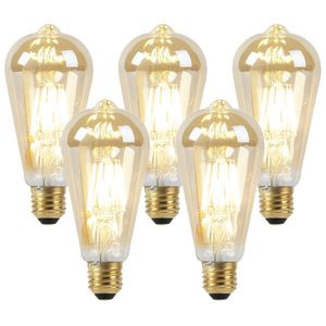 Sada 5 LED žiaroviek stmievateľných do teplej zlatej 8W 806lm 2000-2700K vyobraziť