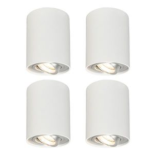 Sada 4 reflektorov bielych otočných a nakloniteľných - Rondoo up vyobraziť