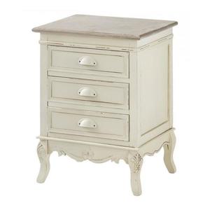 Noční stolek Rimini 48 cm z masivu krémový vyobraziť