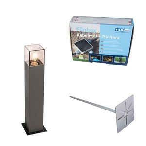 Vonkajšia lampa 50 cm antracit s hrotom do zeme a káblovou objímkou - Denmark vyobraziť