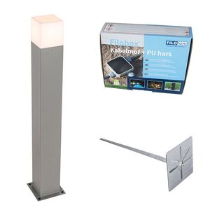 Vonkajšia lampa Denmark P70 sivá s hrotom do zeme a objímkou na kábel vyobraziť