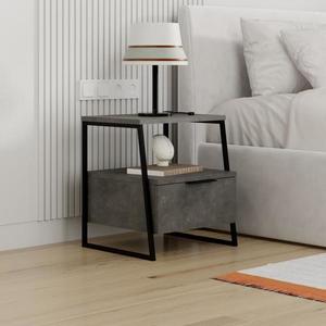 Nočný stolík Houseland Pal retro sivý vyobraziť