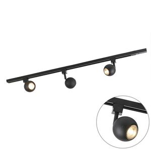 Inteligentný moderný koľajnicový systém čierny 1-fázový vrátane 3 Wifi GU10 - Iconic Gissi vyobraziť