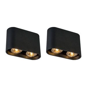 Sada 2 moderných bodových svetiel čiernych - Ronda Duo vyobraziť