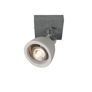 Sada 4 priemyselných reflektorov sivý betón 1-žiarovkový - Creto vyobraziť