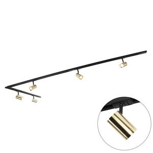 Koľajnicový systém s 5 reflektormi 1-fázový čierny so zlatom - Jeana vyobraziť
