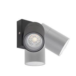 Vonkajšia nástenná lampa čierna nastaviteľná IP44 - Solo vyobraziť