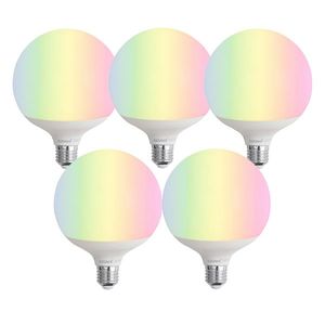 Sada 5 inteligentných LED žiaroviek E27 G120 matná RGBW 9W 806 lm 2700-6500K vyobraziť