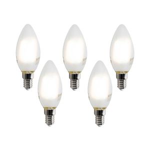 Sada 5 inteligentných LED žiaroviek E14 C35 matných 4, 2W 470 lm 2700-6500K vyobraziť