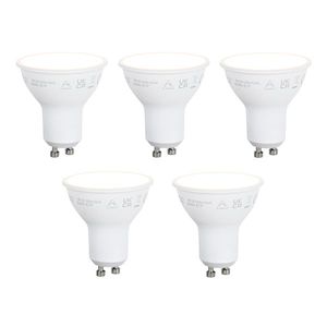 Sada 5 inteligentných stmievateľných LED žiaroviek GU10 50 mm opálová 7 W 630 lm 2700 K vyobraziť