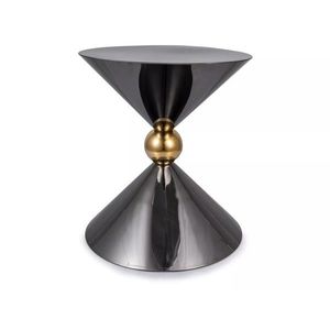 Odkládací stolek Mira 50 cm černý/zlatý vyobraziť