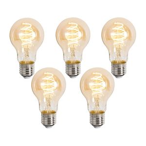 Sada 5 ks Inteligentné stmievateľné LED žiarovky E27 A60 Jantárová 4, 9 W 320 lm 2500 K vyobraziť