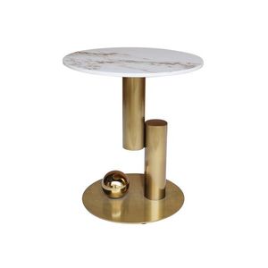 Odkládací stolek Modig 45 cm zlatý/mramor vyobraziť