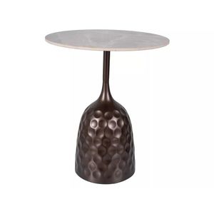 Odkládací stolek Mutti 50 cm bronzový/šedý mramor vyobraziť