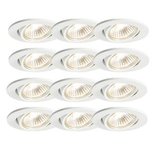 Sada 12 vstavaných bodových svetiel bielych sklápateľných - Cisco vyobraziť