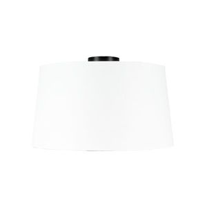 Stropné svietidlo matná čierna s bielym tienidlom 45 cm - Combi vyobraziť