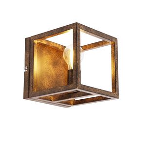 Priemyselná nástenná lampa hrdzavohnedá - Cage vyobraziť
