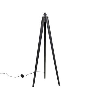 Rustikálna stojaca lampa trojnožka čierna - Tripod Classic vyobraziť